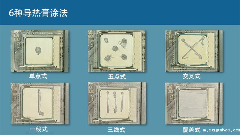 六种不同的导热硅脂涂抹方法