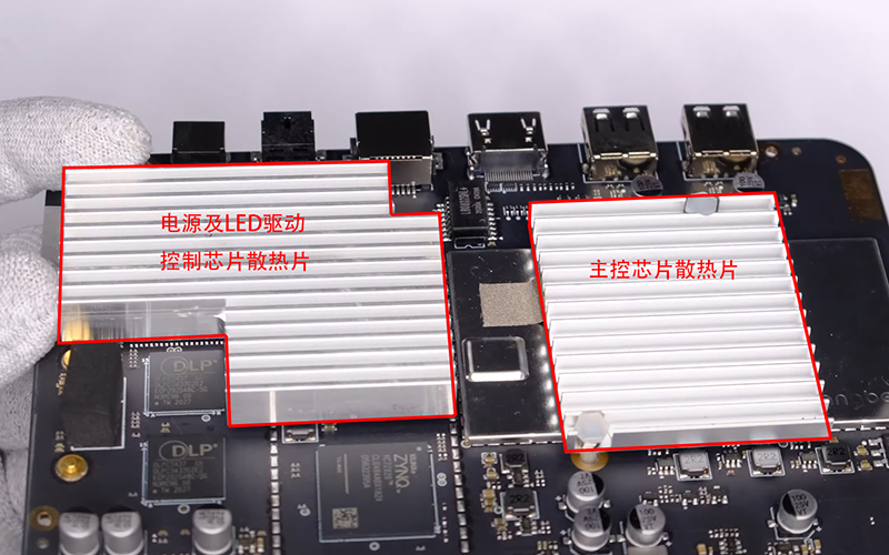 投影仪主板主要发热区域