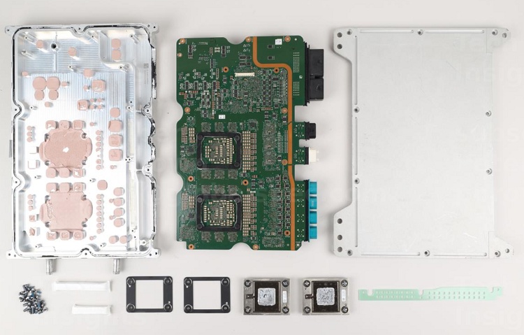 散热器、PCB 与壳体的结构组合示意